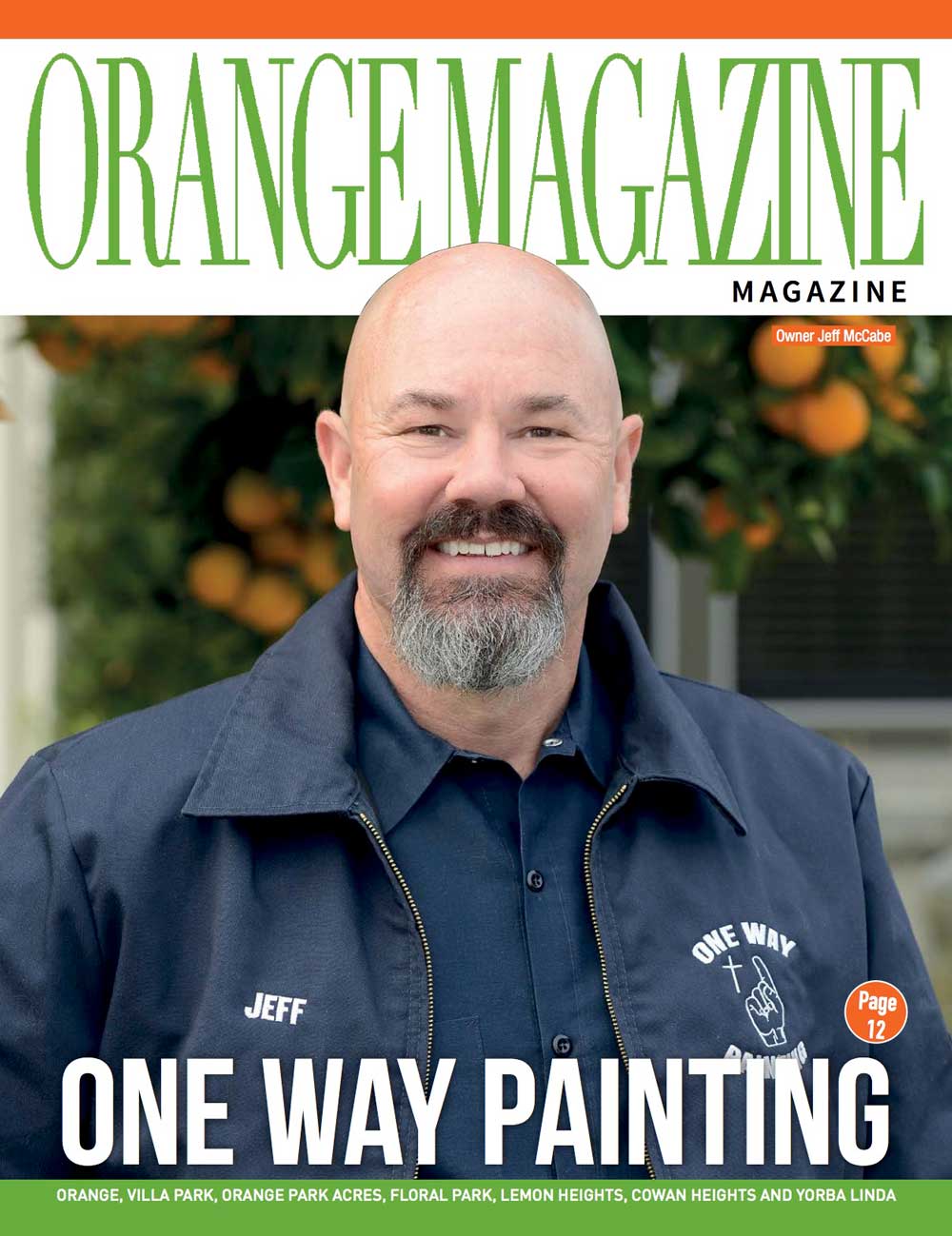 Orange County Painter, Jeff McCabe, of One Way Painting, featured on cover of Orange Magazine 