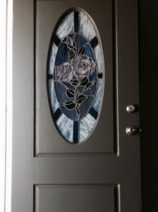 exterior wooden front door after repaired and painted by One Way Painting Painters
