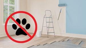 pets should not be around painting areas 
