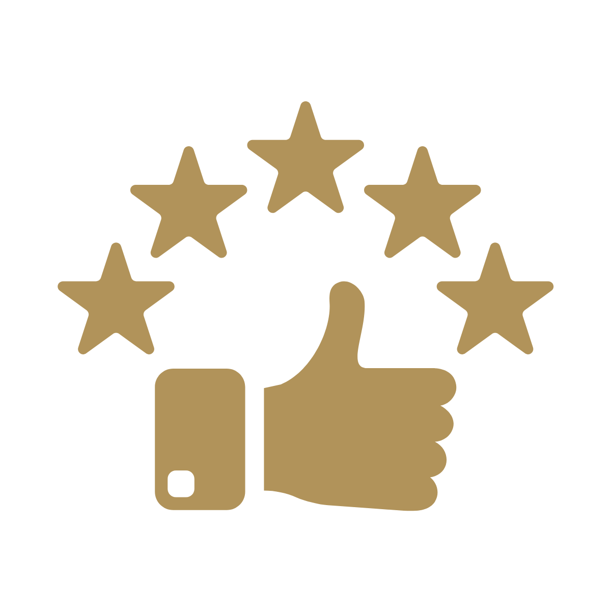 Thumbs up with 5-stars