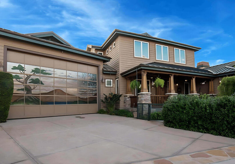 A two-story exterior home painted by One Way Painting professional house painters in Yorba Linda.