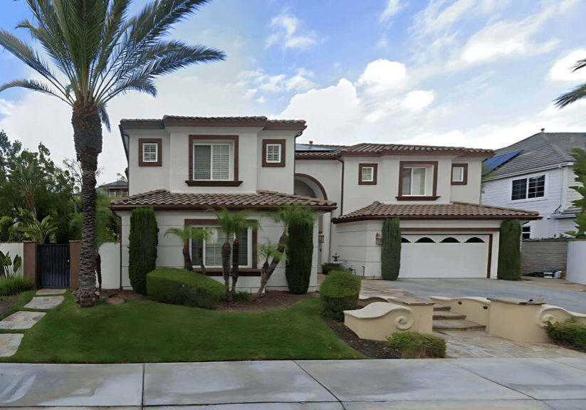 Full exterior home painting provided by One Way Painting to this Vista Del Verde home located in Yorba Linda.