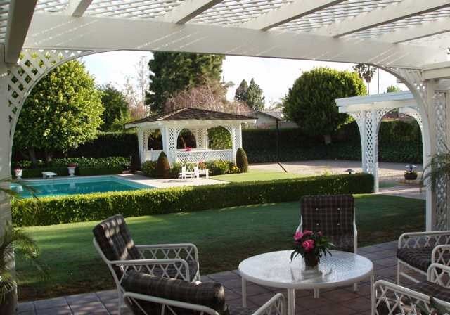 A Lattice Patio Cover in Villa Park, CA painted by One Way Painting's Painters